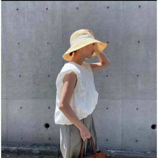 クラネ(CLANE)のCLANE / WIDE BRIM PAPER HAT(麦わら帽子/ストローハット)