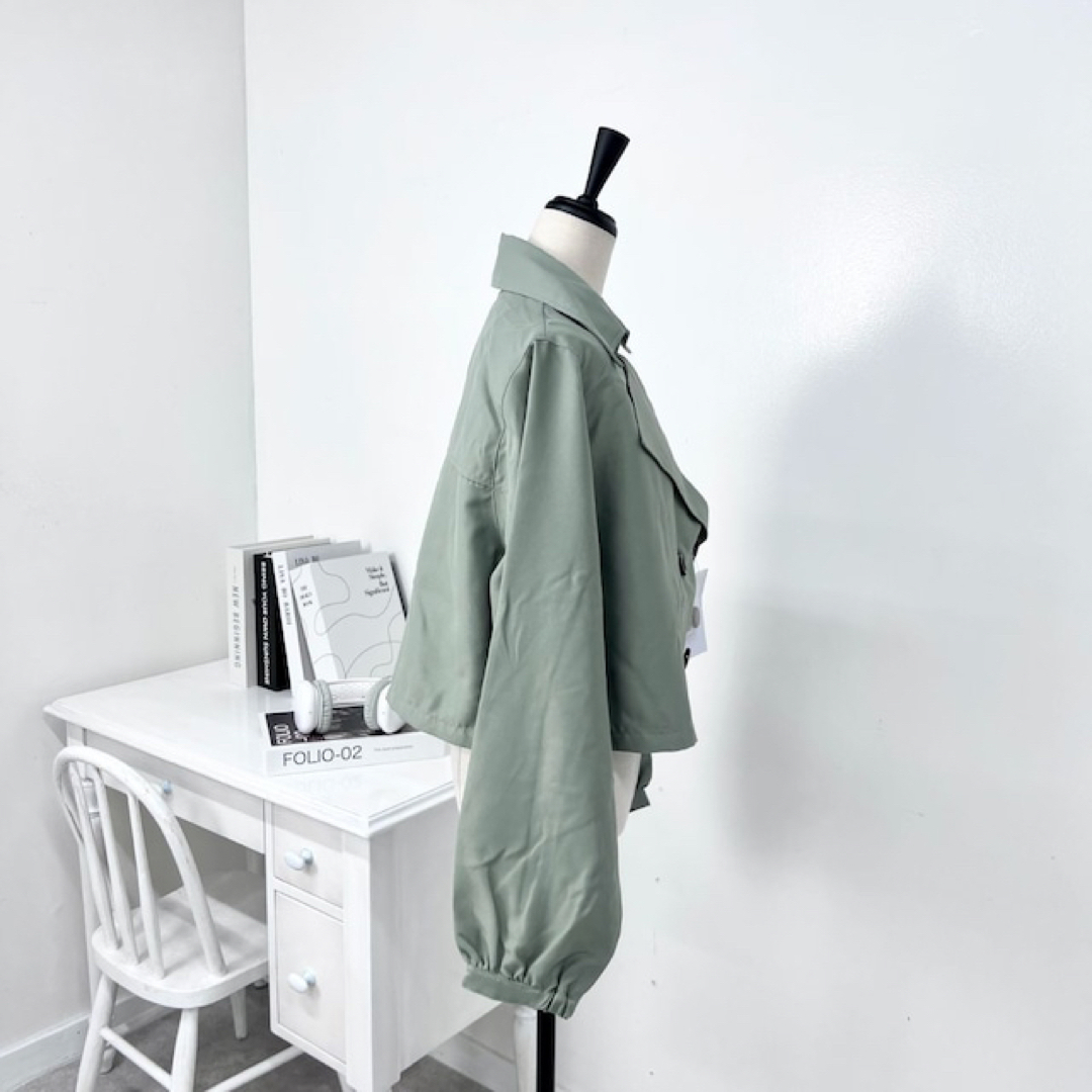 新品 ロング トレンチコート おしゃれ ベスト 2点セット スプリング カーキ