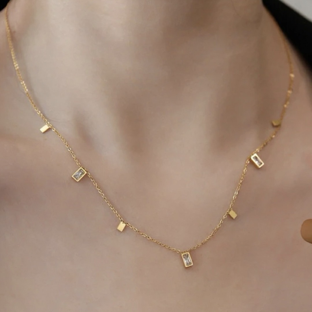 TOMORROWLAND(トゥモローランド)の【Design zirconia necklace】#02 18k ラスト⭕️ レディースのアクセサリー(ネックレス)の商品写真