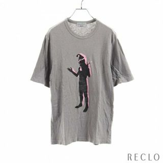 ヨウジヤマモトプールオム(Yohji Yamamoto POUR HOMME)のYohji Yamamoto POUR HOMME× 円谷プロ ケムール人 プリント Tシャツ クルーネック グレー ブラック ピンク(Tシャツ/カットソー(半袖/袖なし))