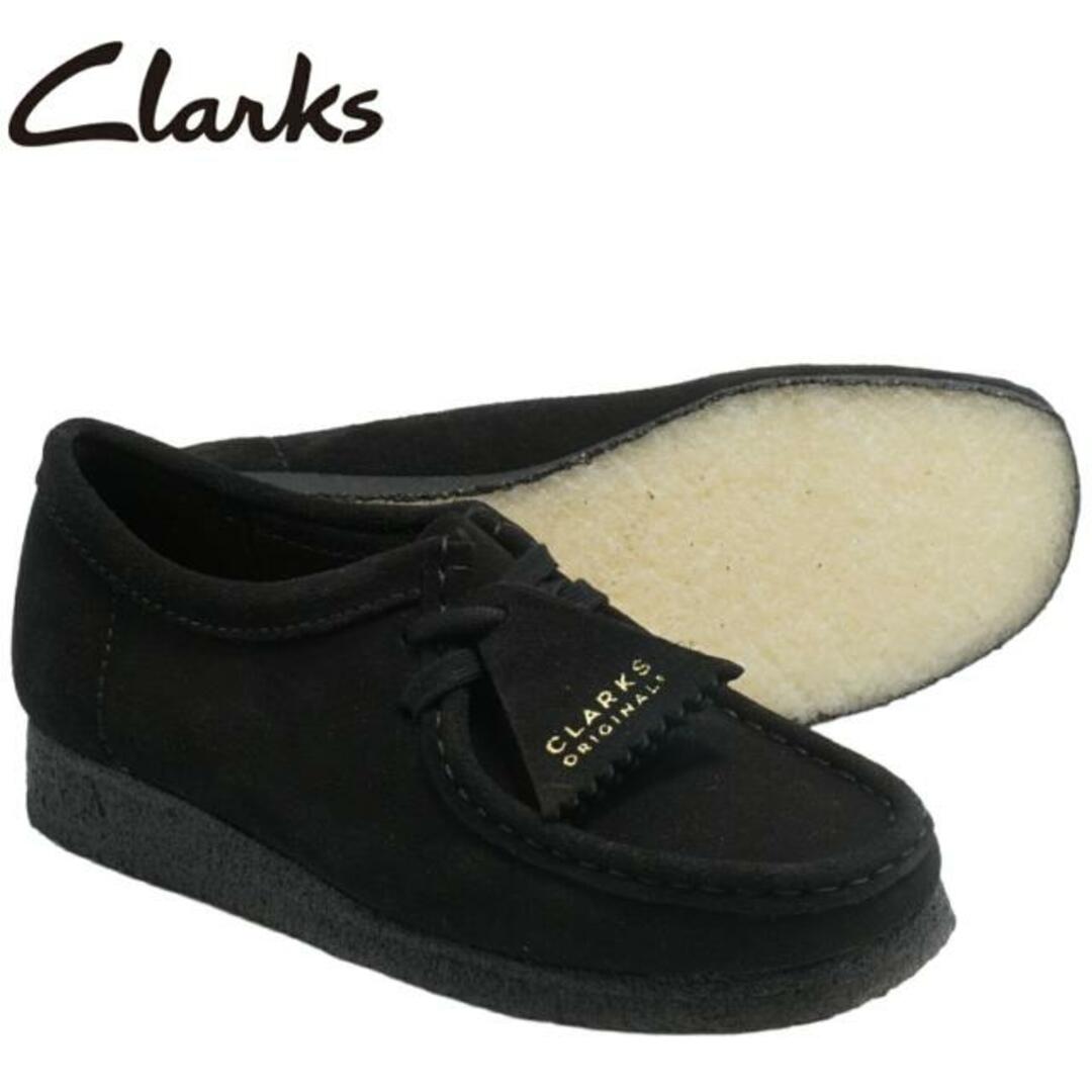 【Clarks 26155522】 クラークス WALLABEE BLACK SUEDE ブラックスエード ブーツ 【靴幅 2E】