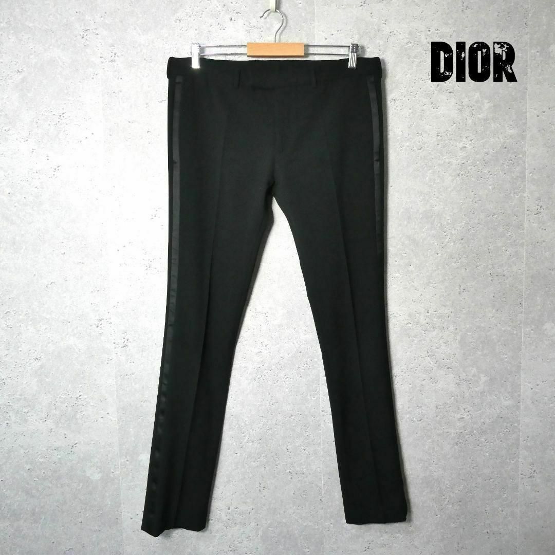 極美品 DIOR サイドライン ストレッチ スリム パンツ スラックス