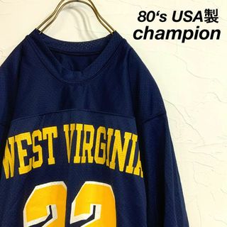 チャンピオン(Champion)の希少 極美品 80‘s USA製 champion カレッジ ユニフォームシャツ(Tシャツ/カットソー(半袖/袖なし))