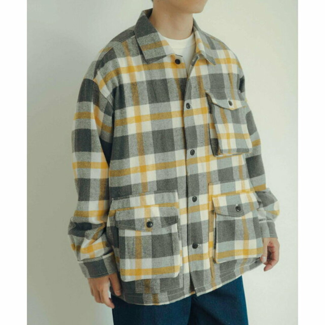 【CHECK B】フランネル チェック フィッシングシャツジャケット