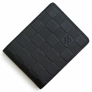 ルイヴィトン(LOUIS VUITTON)のルイ ヴィトン ポルトフォイユ ミュルティプル 二つ折り財布 札入れ ダミエアンフィニ レザー オニキス ブラック 黒 N63124 箱付 LOUIS VUITTON（新品・未使用品）(折り財布)