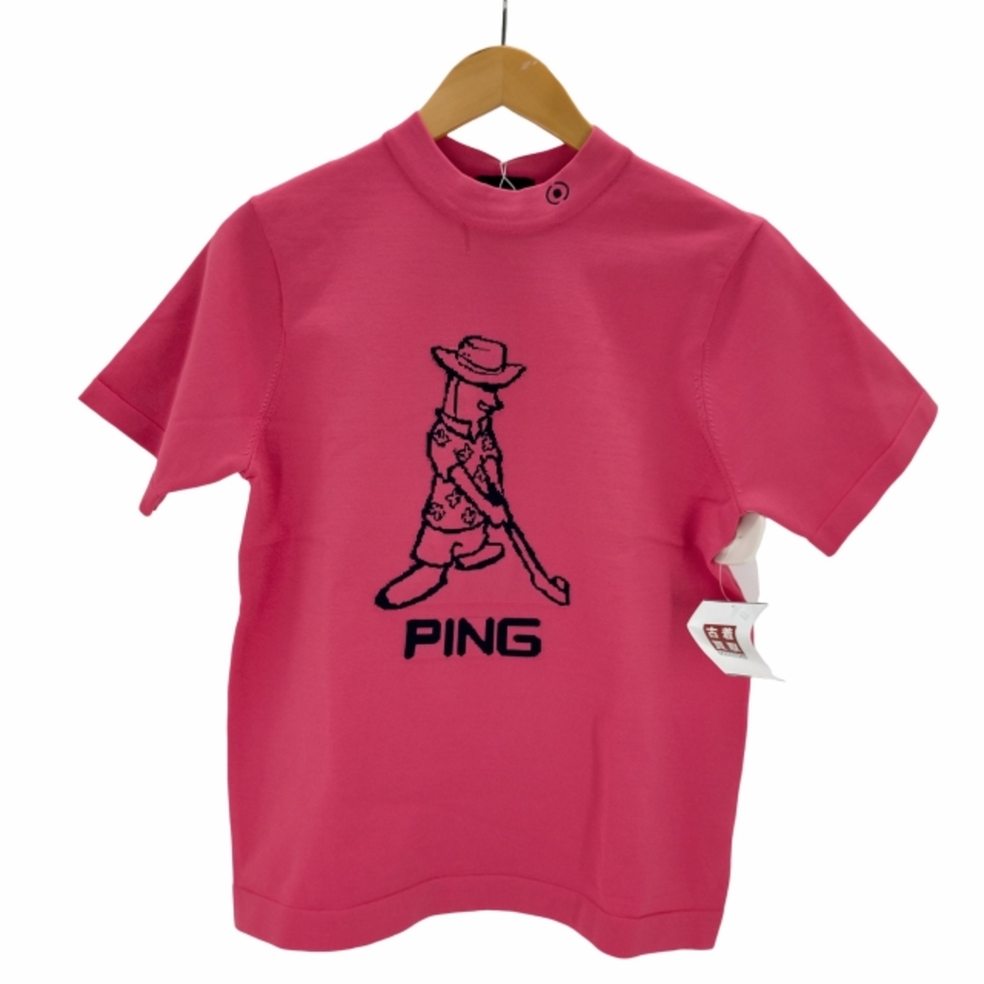 ping(ピン) 23ss Mr.PING柄ニットハイネックシャツ レディース | フリマアプリ ラクマ 新品クールモーションUV トップスPING 値下げしました。