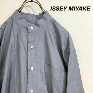 イッセイミヤケ(ISSEY MIYAKE)の極美品 ハミルトン期 ISSEY MIYAKE バンドカラー シャツ グレー(シャツ)