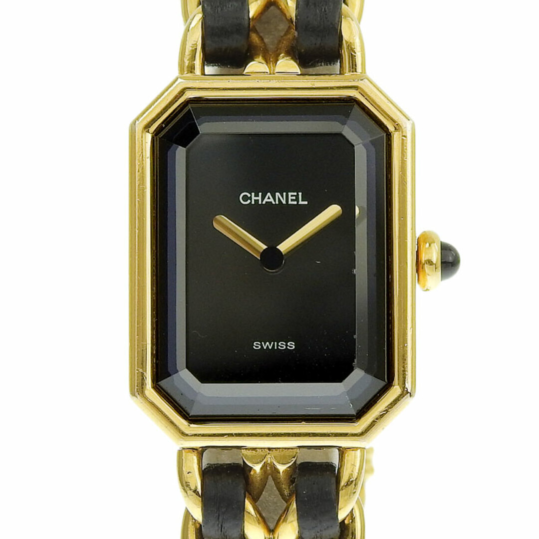 シャネル CHANEL プルミエール レディース クォーツ 腕時計 GP/レザー ブラック文字盤 #M H0001  新入荷 CH0879本商品は一点物です