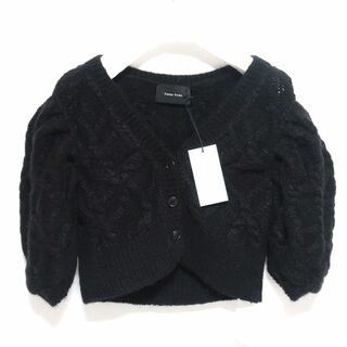 ポリアミド22％S 新品 Simone Rocha ショート パフスリーブ カーディガン 黒