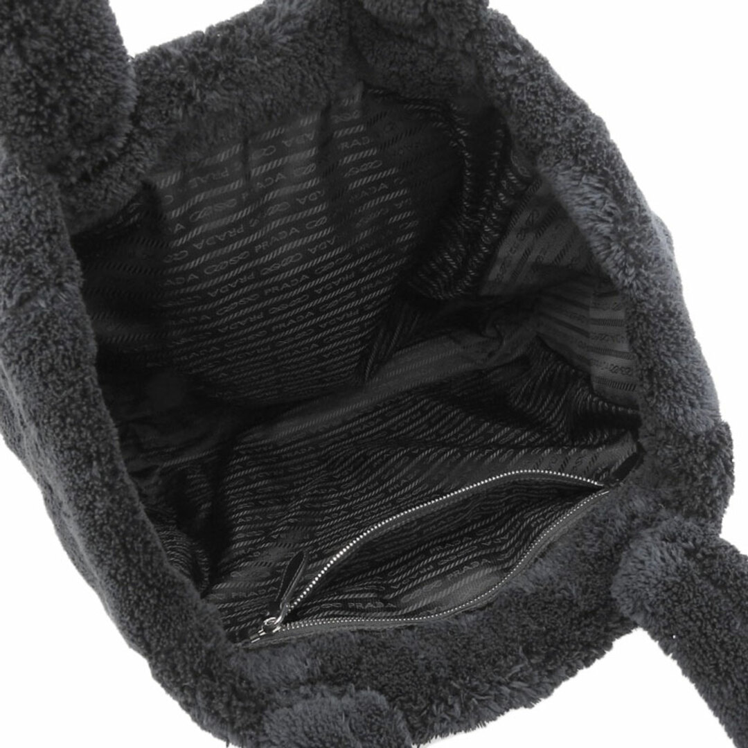 プラダ PRADA テリー トートバッグ パイル ブラック ホワイト 1BG130 中古 新入荷 OB1546 プラダ PRADA テリー トートバッグ パイル ブラック ホワイト 1BG130 中古 新入荷 OB1546