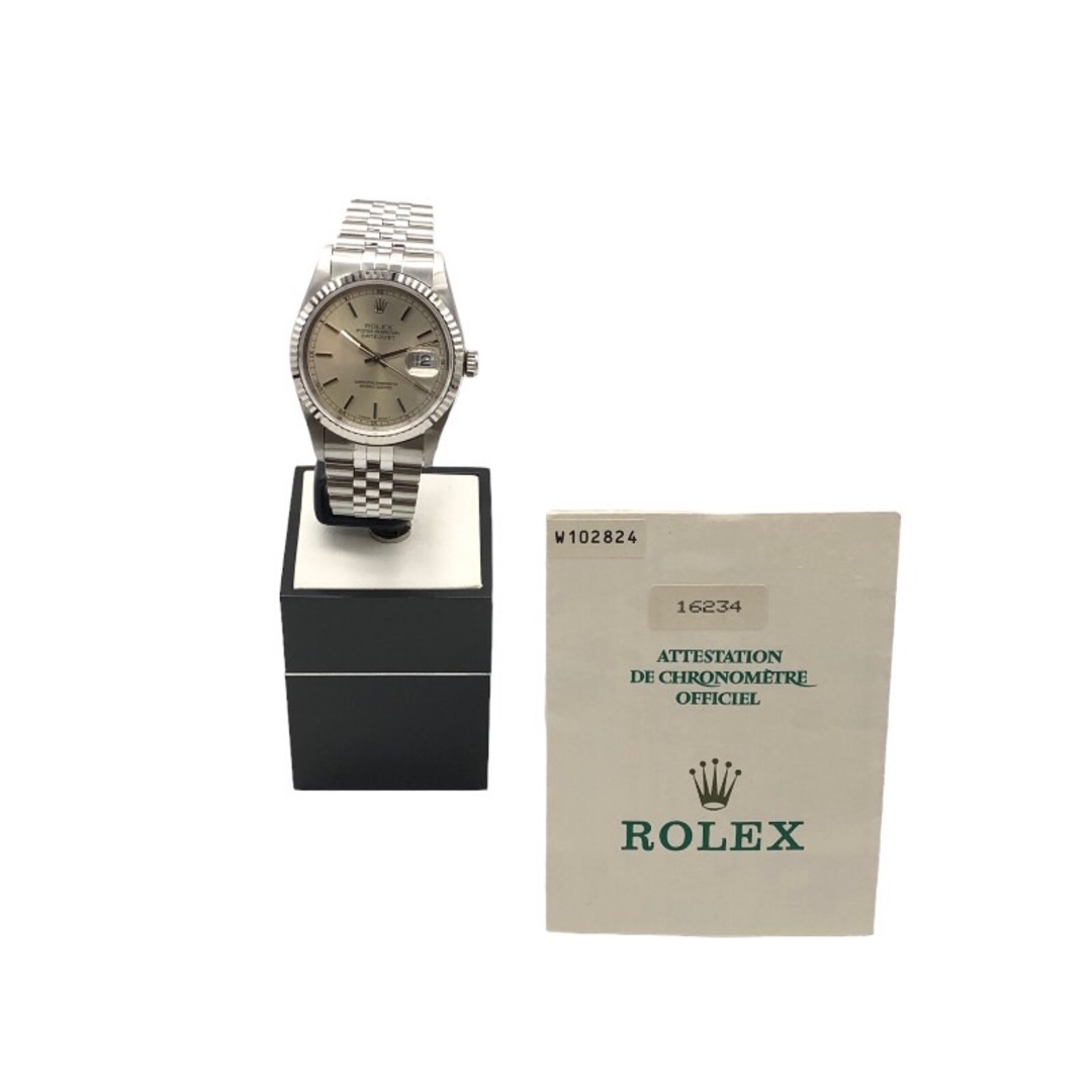 ROLEX - ロレックス ROLEX デイトジャスト36 16234 シルバー K18