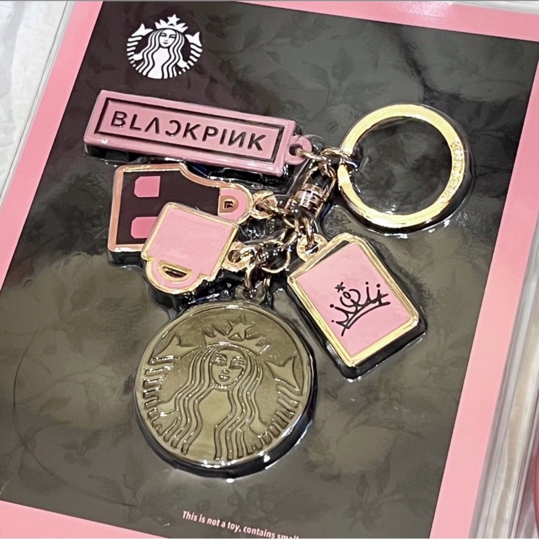 セットで スターバックス black pink マグ キーチェーン-