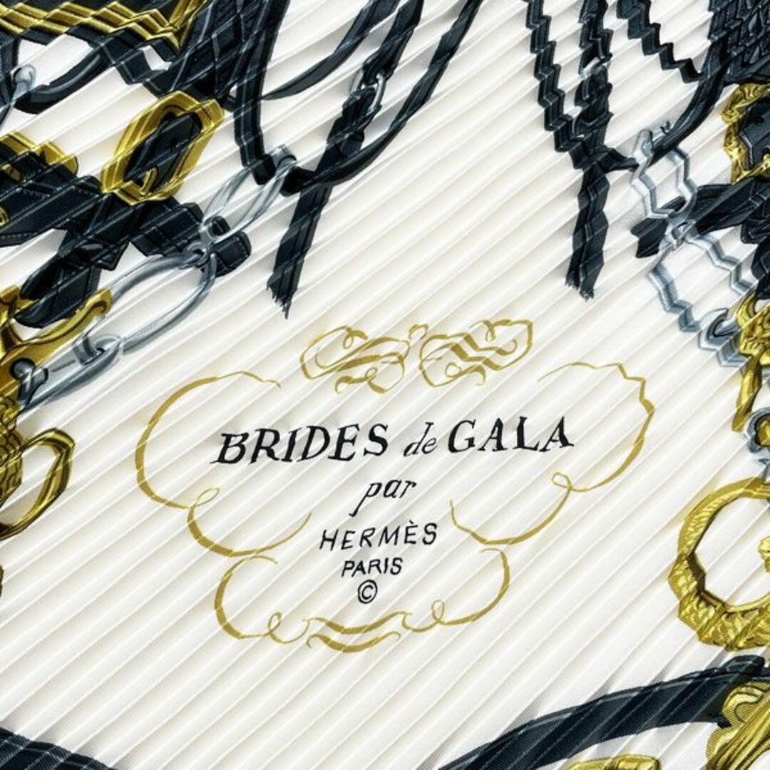 HERMES プリーツカレ カレプリセ BRIDES de GALA 式典用の馬勒 スカーフ