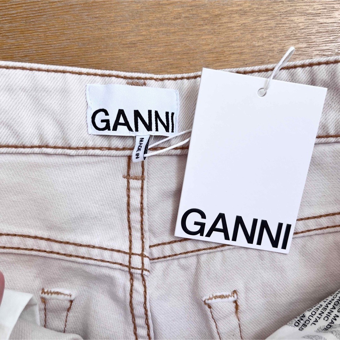 GANNI ガニー バックロゴ入り デニム ジーンズ ピンク S(26)サイズ