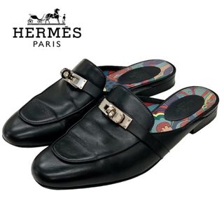 エルメス   HERMES  ミュール 《グルーピー》デニム/カーフ　37.5