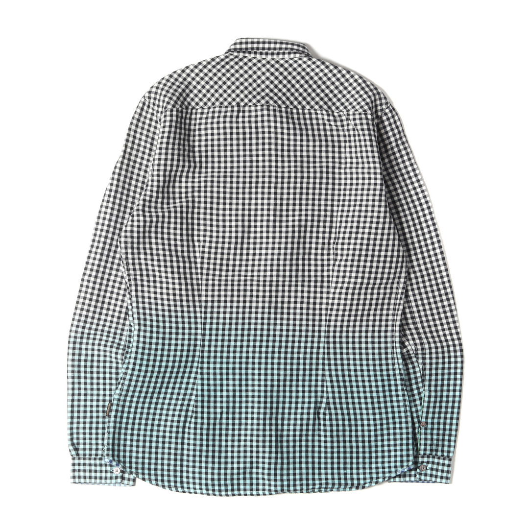 Paul Smith Paul Smith ポールスミス シャツ サイズ:M グラデーション ギンガムチェック リネン コットン 長袖 シャツ SLIM FIT ブラック ホワイト ターコイズ トップス カジュアルシャツ 【メンズ】【中古】の通販 by ブランド古着のBEEGLE by BooBee ラクマ店|ポール ... メンズコットンシャツ size M
