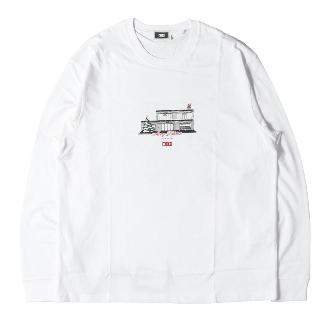 KITH NYC キス ニューヨークシティー Tシャツ サイズ:M 20AW 東京限定 クリスマスモデル クルーネック ロングスリーブ Tシャツ  Winter City Tokyo L/S Tee ホワイト 白 トップス カットソー 長袖 【メンズ】 | フリマアプリ ラクマ