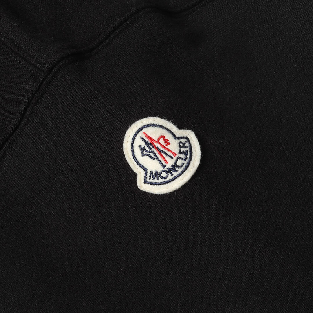 MONCLER モンクレール スウェット サイズ:S 23SS ナイロン ロゴ クルーネック スウェットシャツ SWEATSHIRT I10938G0002 899WC トップス トレーナー 起毛裏毛 ブラック 黒 長袖 【メンズ】