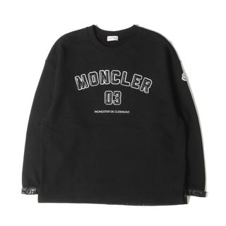 モンクレール　パーカー　ダウン　スウェット　ロゴ　黒　Sサイズ　Moncler