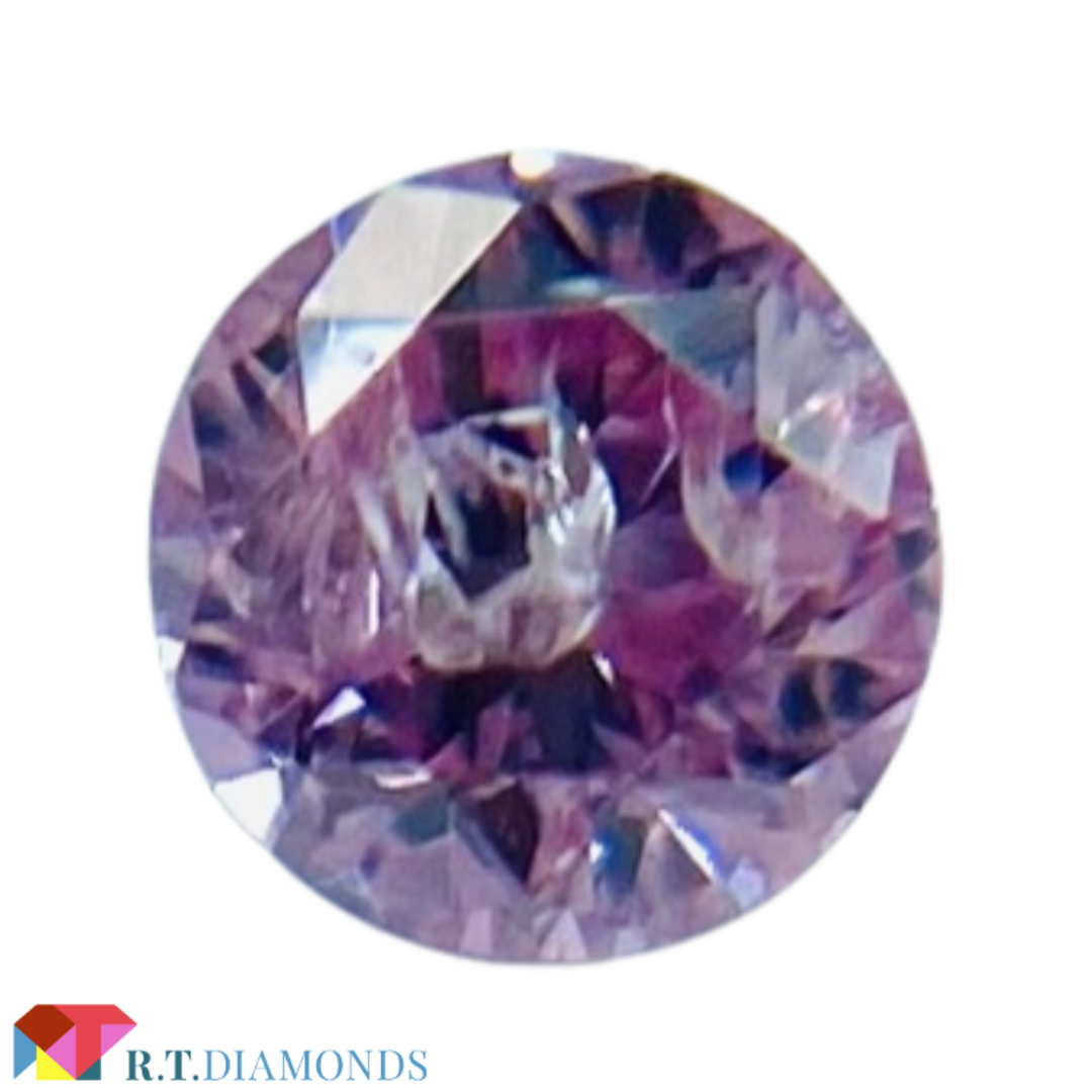 FANCY INTENSE PURPLISH PINK 0.049ct RDナチュラルクラリティ