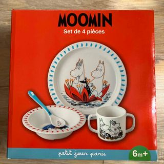 ムーミン(MOOMIN)のムーミン＆フローレン＆リトルミイ　メラミン食器セット皿2枚、コップ＆スプーン×1(食器)