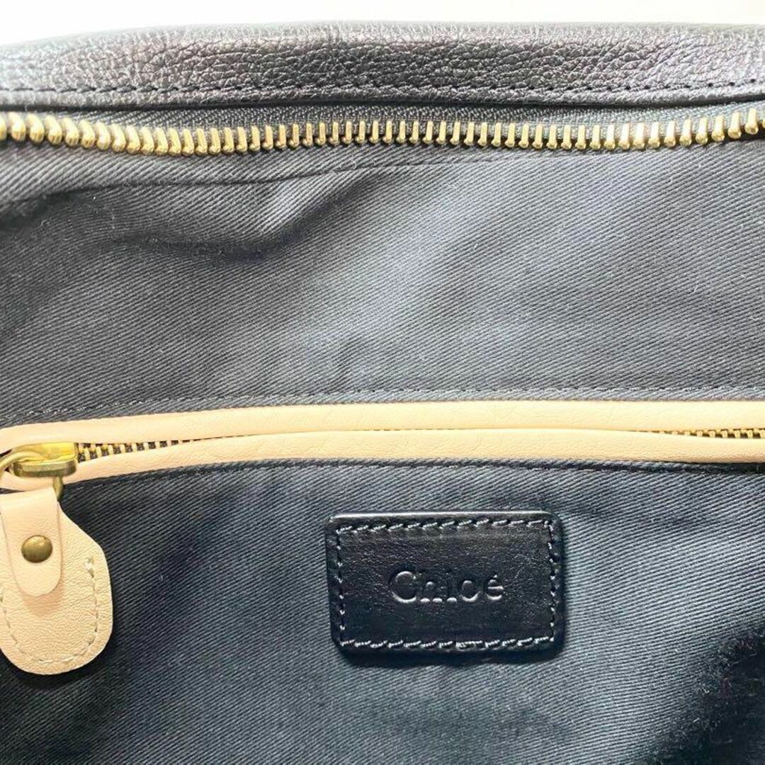 【良品】Chloe　クロエ　パラティ　2Wayバッグ　ブラック　レザー