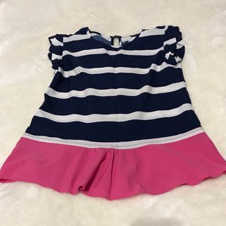 ギャップキッズ(GAP Kids)のGapKids ノースリーブ トップス 140cm ボーダー　夏(Tシャツ/カットソー)