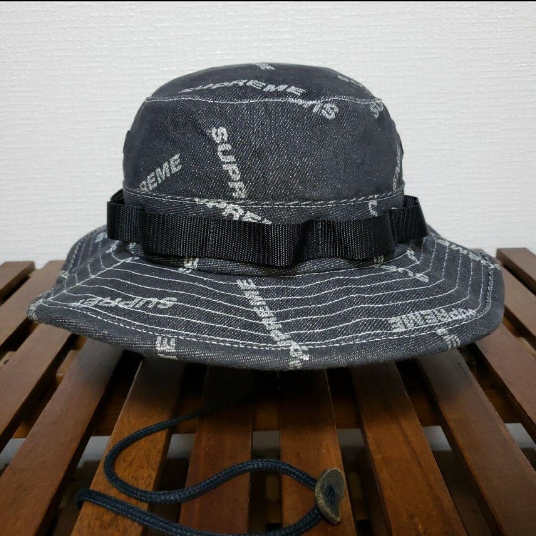 【M/L】Supreme Denim Logo Boonie Hat