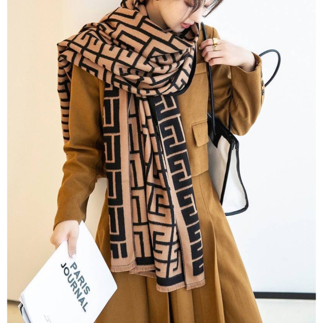 大人気⭐️総柄 ショール マフラー カシミヤ混 ストール ブランケット スカーフ レディースのファッション小物(マフラー/ショール)の商品写真