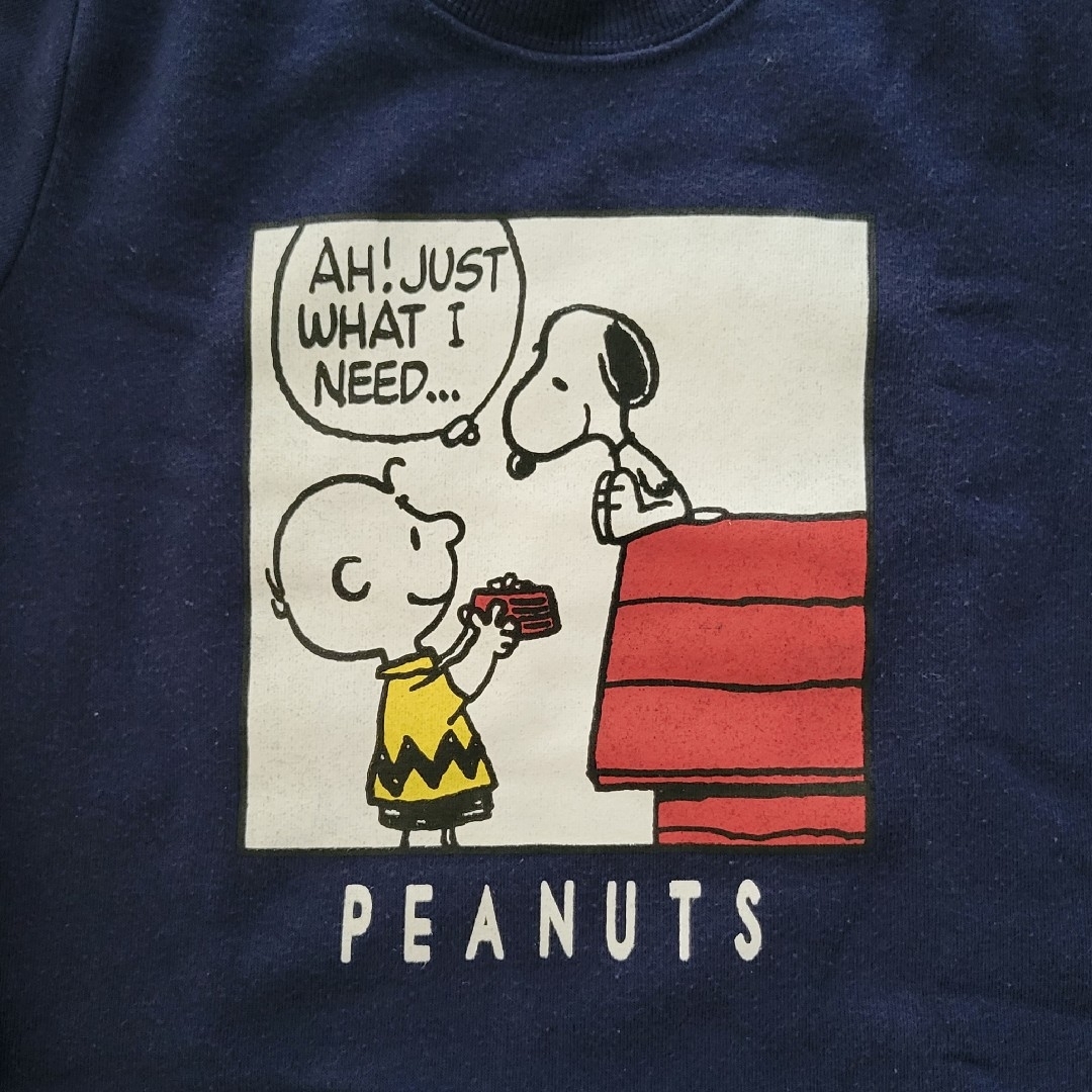 PEANUTS(ピーナッツ)のPEANUTS スヌーピー 裏起毛トレーナー 120cm キッズ/ベビー/マタニティのキッズ服男の子用(90cm~)(Tシャツ/カットソー)の商品写真