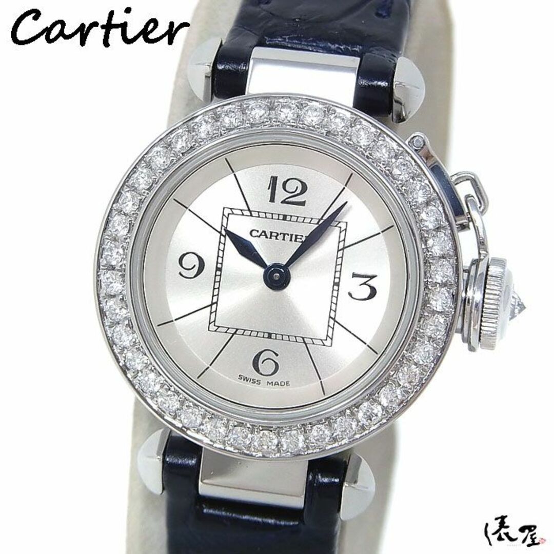 【国際保証書】カルティエ ミスパシャ ダイヤベゼル 極美品 加工後未使用 レディース Cartier 時計 腕時計 【送料無料】
