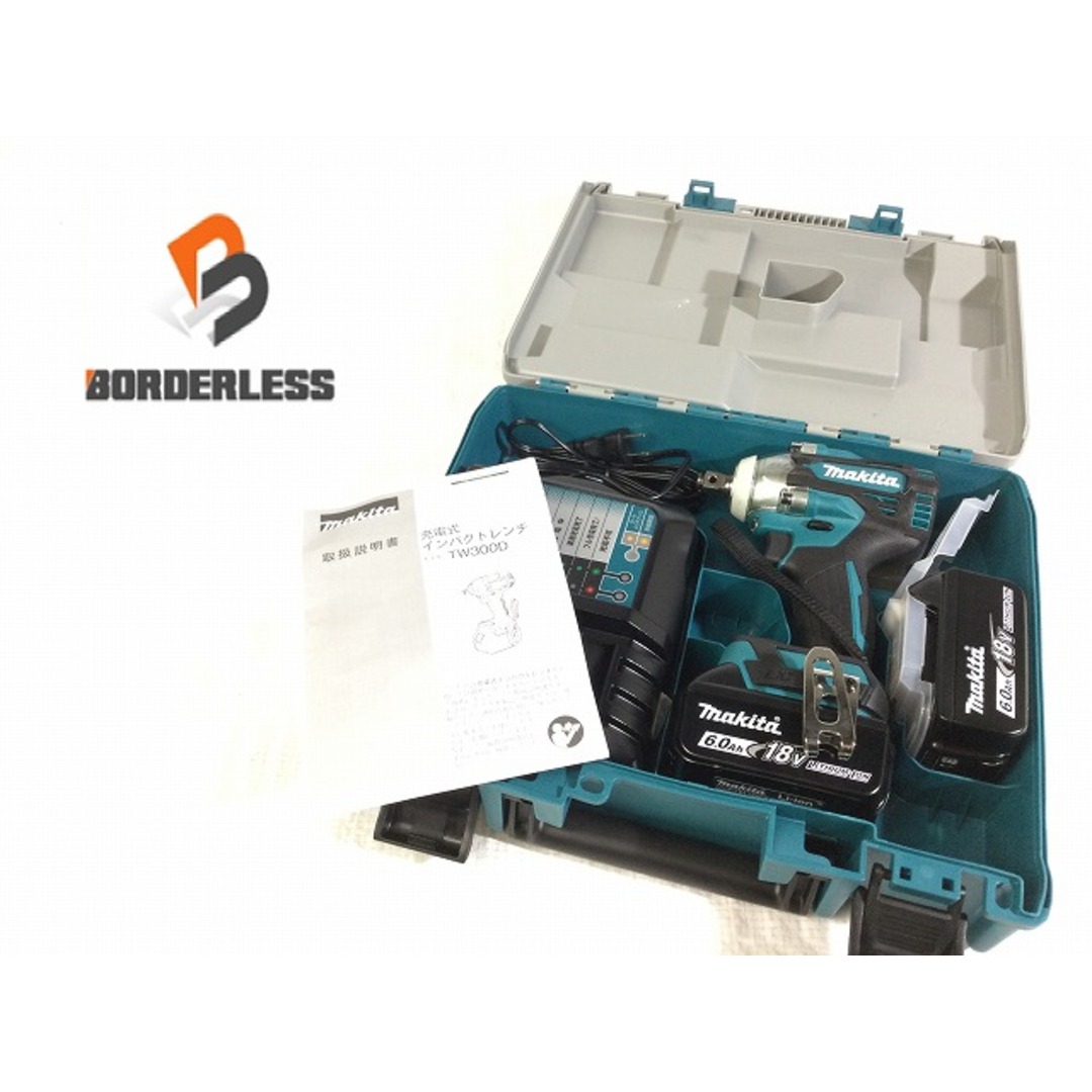 Makita ☆未使用品☆makita マキタ 18V 充電式インパクトレンチ TW300DRGX バッテリー2個(18V 6.0Ah) 充電器  ケース付き 78307の通販 by 工具販売専門店Borderless(ラクマ店)｜マキタならラクマ