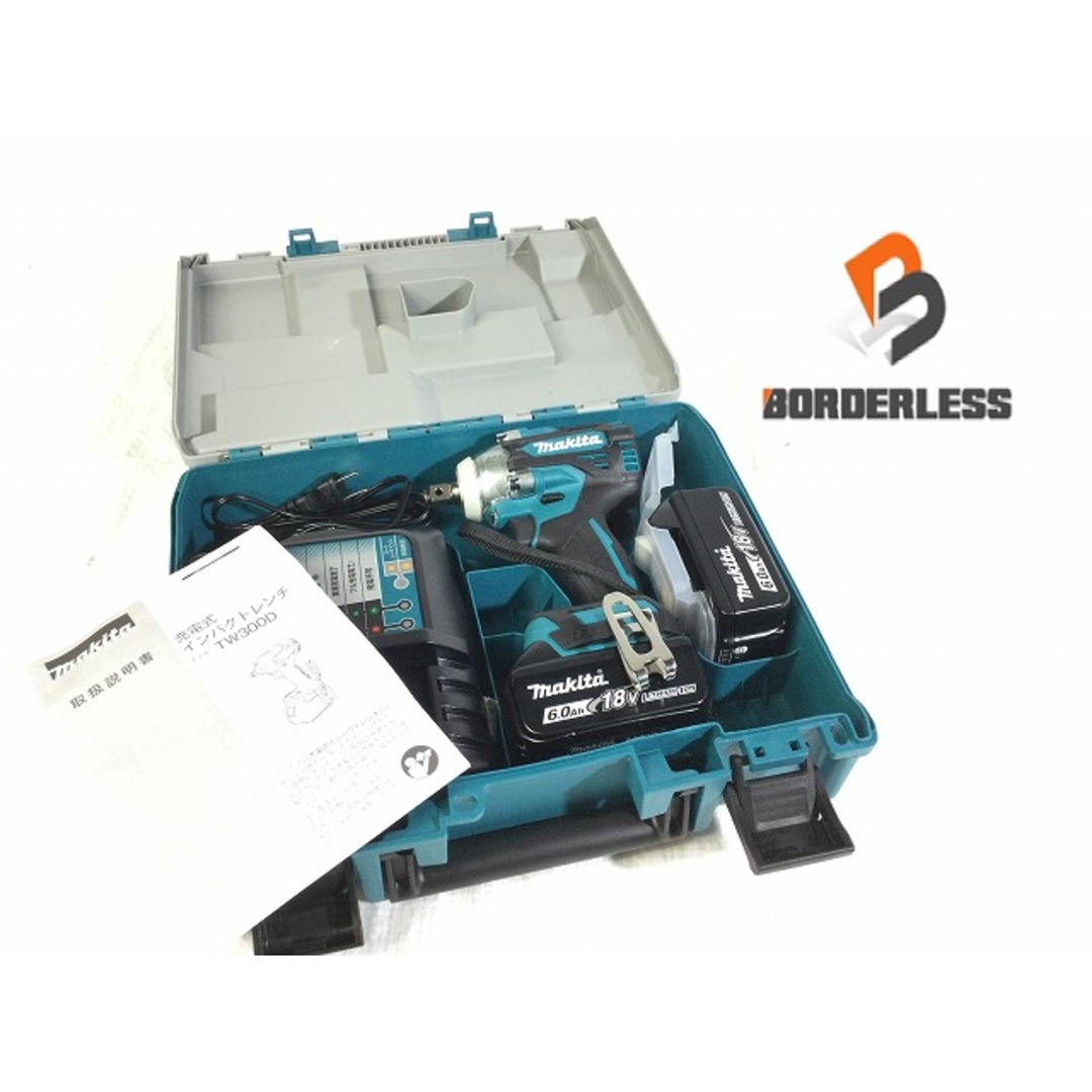 Makita ☆未使用品☆makita マキタ 18V 充電式インパクトレンチ TW300DRGX バッテリー2個(18V 6.0Ah) 充電器  ケース付き 78307の通販 by 工具販売専門店Borderless(ラクマ店)｜マキタならラクマ