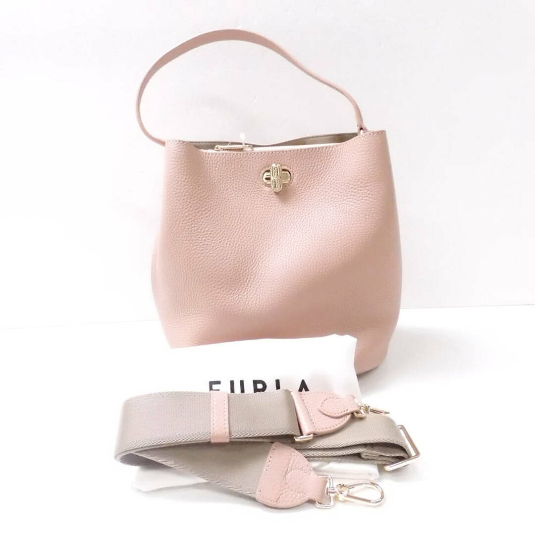 18cm持ち手美品 FURLA フルラ WB00386 BX0305 DANAE 2WAY バケットバッグ 1点 ピンク レディース AY4319W1