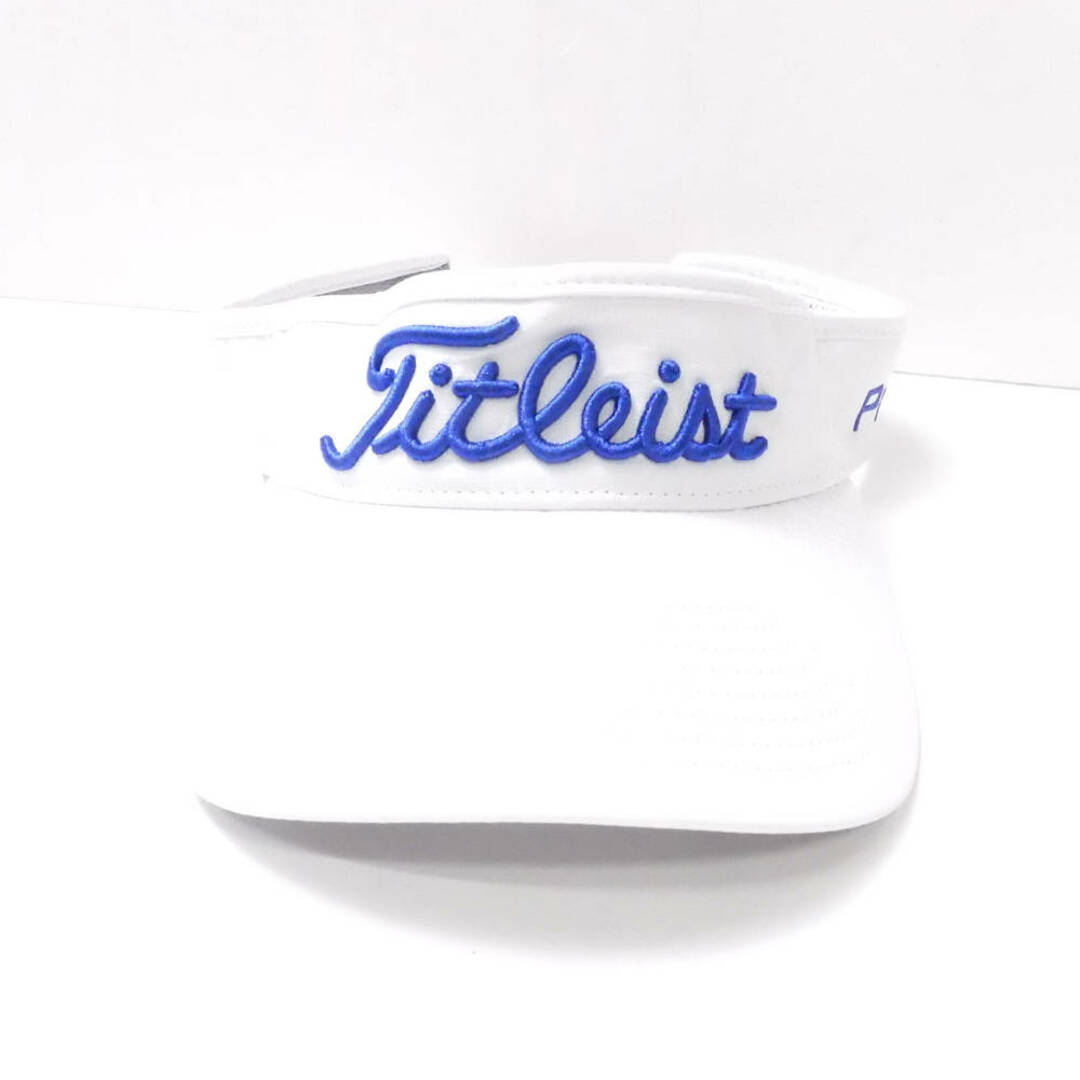 Titleist(タイトリスト)の美品 Titleist タイトリスト HJ1VUP ツアーパフォーマンス サンバイザー 1点 ホワイト フリー (57-59cm) ポリエステル他 ゴルフ スポーツ ヘッドウェア メンズ AY4257C  スポーツ/アウトドアのゴルフ(ウエア)の商品写真