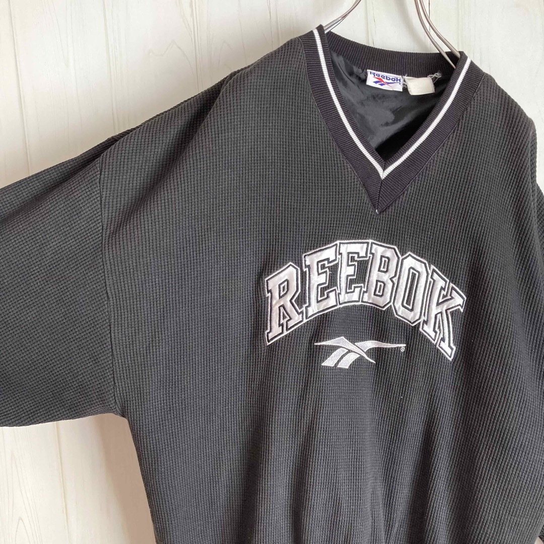 【極美品】90s Reebok リーボック プルオーバー  サーマルスウェット