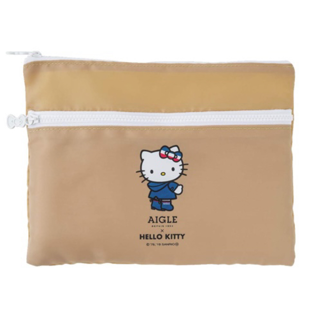 ハローキティ(ハローキティ)のLEE 付録 Hello Kitty  リボンの引手つきダブルジップポーチ レディースのファッション小物(ポーチ)の商品写真
