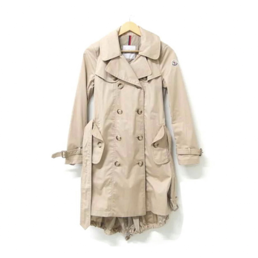 MONCLER - モンクレール スプリングコート ベージュ サイズ0の通販 by