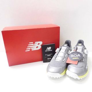 ニューバランス(New Balance)の美品 newbalance ニューバランス MGS1001G FuelCell スパイクレスシューズ 1点 グレー 28 ゴルフ メンズ AY4311C (シューズ)