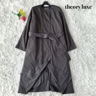 theory luxe ノーカラー　ロングコート