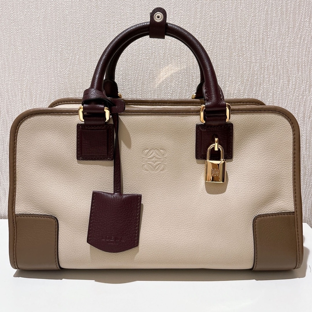 LOEWE ロエベ アマソナ28　トリコロールボルドーカド