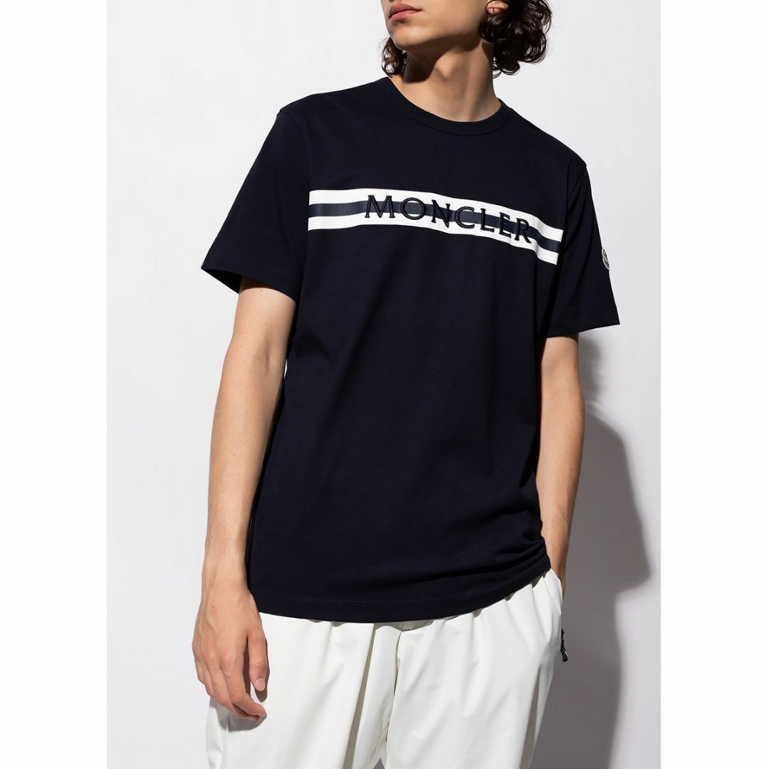 MONCLER ネイビー Tシャツ ロゴ 半袖 size M