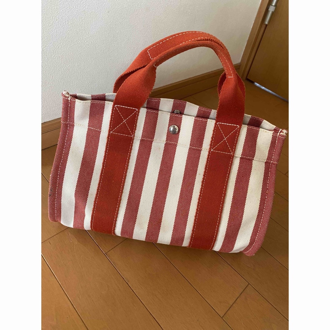 HERMES カンヌPM ハンドバッグ キャンバス アイボリー