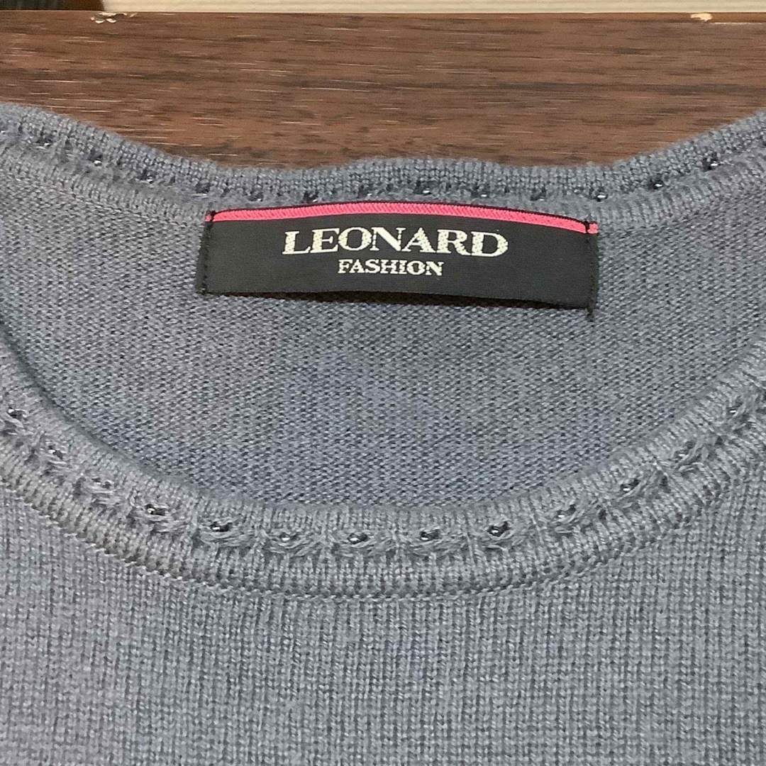 Leonard レオナール カシミヤ シルク ニット セーター タートルネック