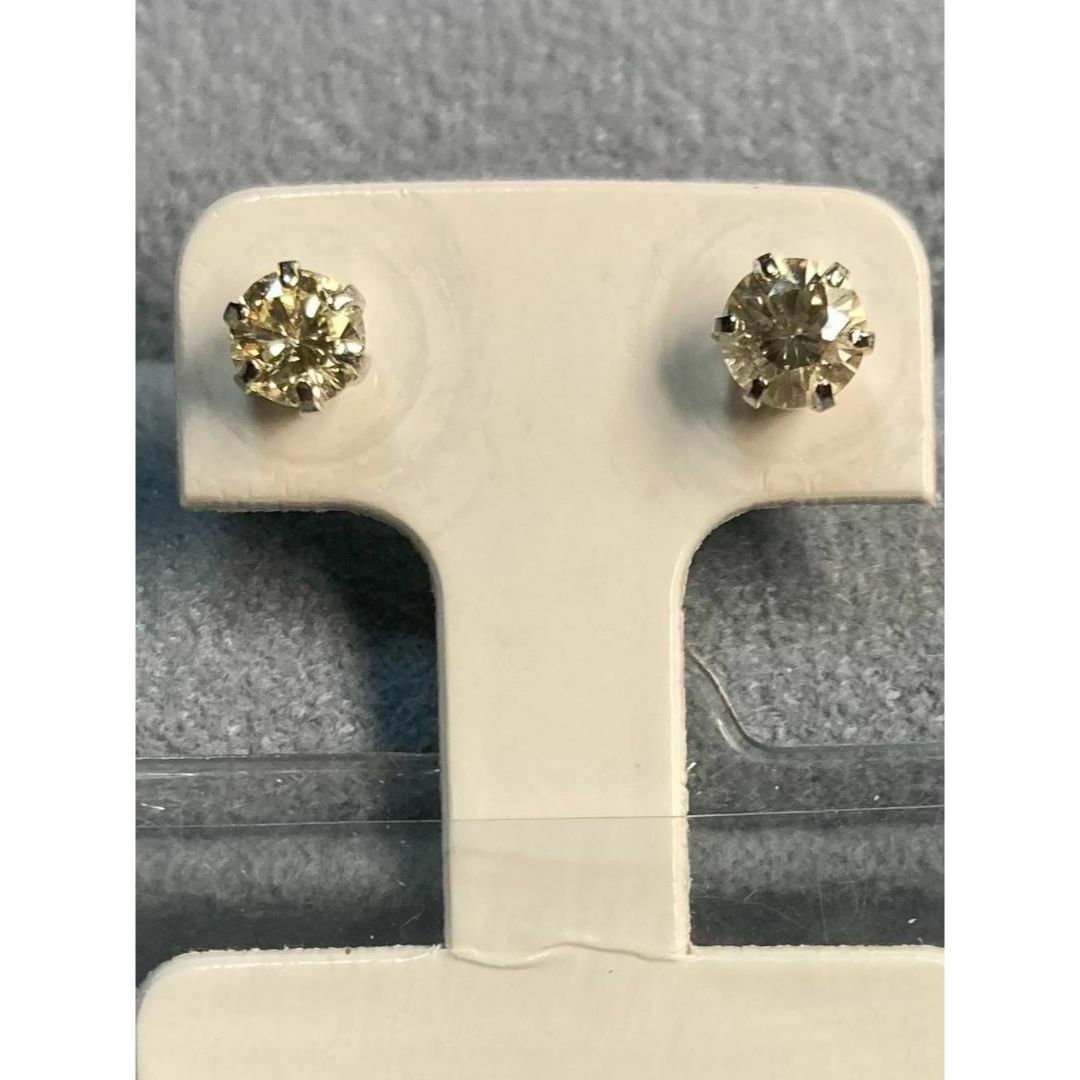 新品未使用　PT９００　天然ダイヤモンドピアス　計０．８ｃｔ