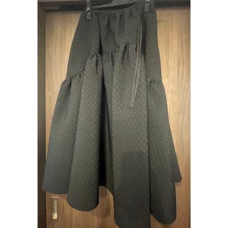 ブルレア　Bluelea  Jacquard skirt ブラック36 (ロングスカート)