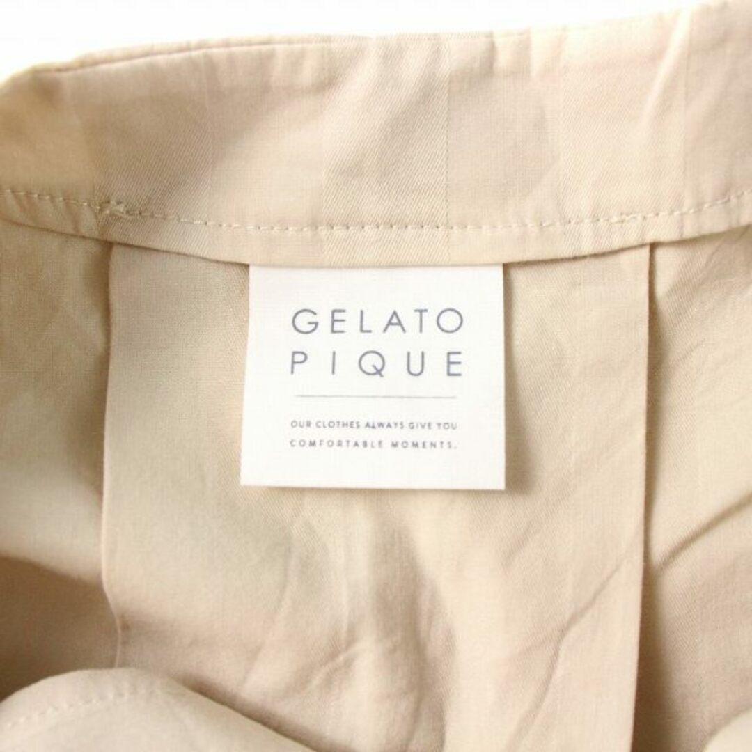 gelato pique(ジェラートピケ)のジェラートピケ ストライプJQDドレス シャツワンピース フレア ロング 長袖 レディースのワンピース(ロングワンピース/マキシワンピース)の商品写真