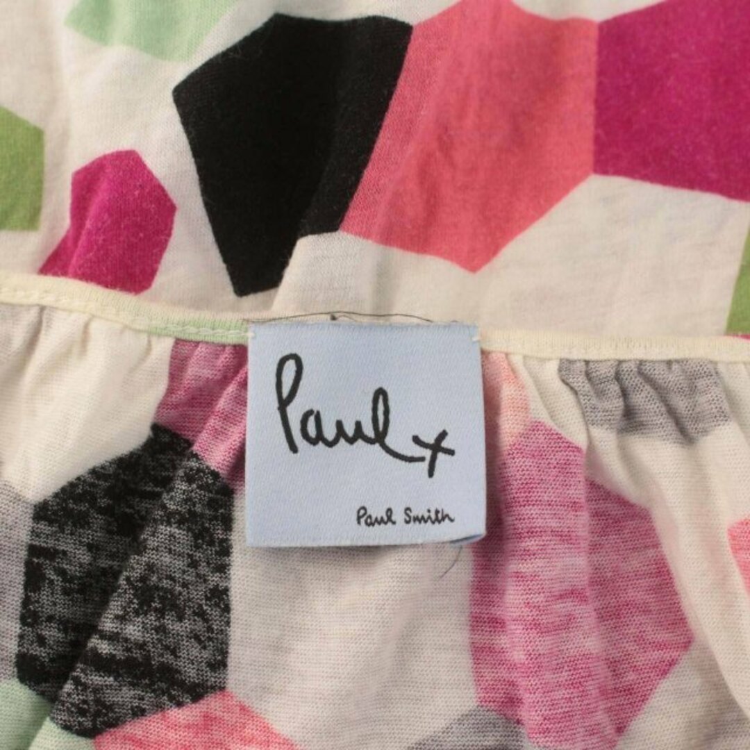 Paul Smith(ポールスミス)のポールスミス カットソー オフショルダー 総柄 半袖 M ピンク レディースのトップス(カットソー(半袖/袖なし))の商品写真