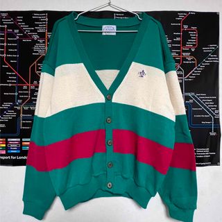 マンシングウェア(Munsingwear)のMUNSINGWEAR マンシングウェア　90s ボーダー　カーディガン(カーディガン)