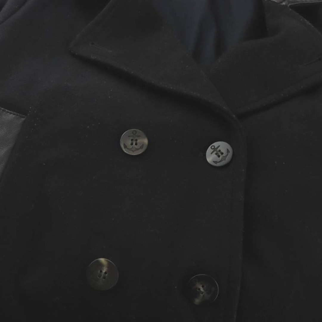 DIESEL - ディーゼル チェスターコート ミドル丈 レザー 切替 カシミヤ